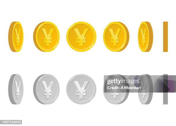 yen coin icon. - coin illustration stock illustrations