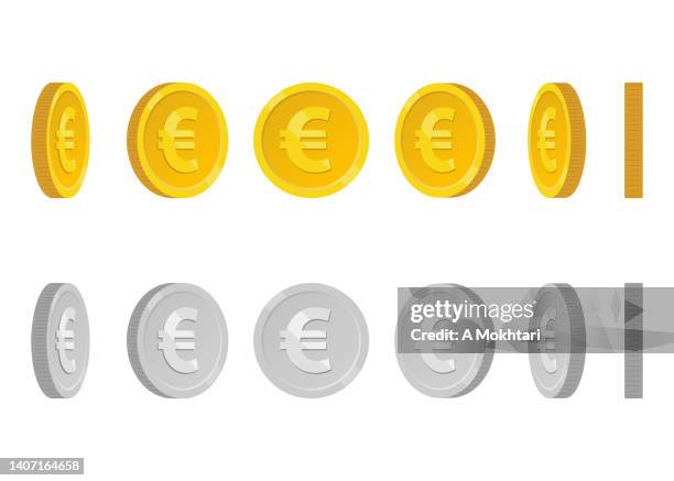 euro coin icon. - coin 幅插畫檔、美工圖案、卡通及圖標