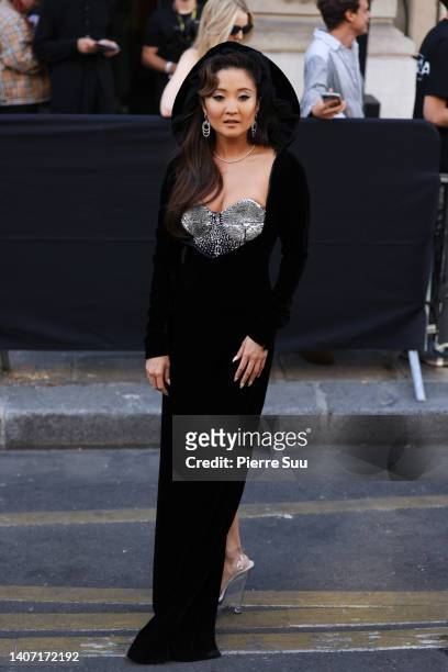 Ashley Park attends the Jean Paul Gaultier Couture Fall Winter 2022 2023 show as part of Paris Fashion Week on July 06, 2022 in Paris, France.
