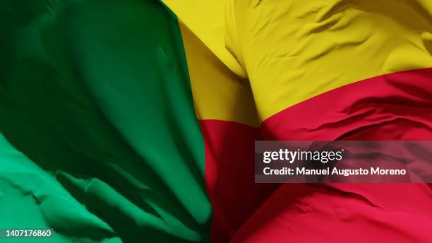 flag of benin - argentina vs nigeria stock pictures, royalty-free photos & images