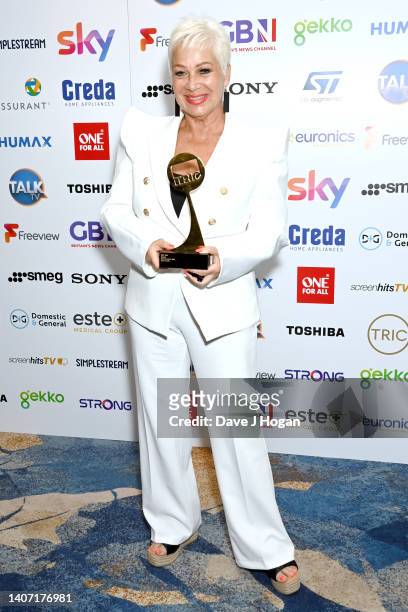 Denise Welch of Line of Duty with the award for Drama Sponsored by Este during the TRIC Awards 2022 at Grosvenor House on July 06, 2022 in London,...