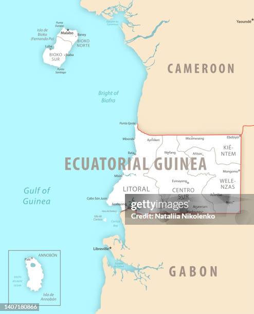 Equatorial Guinea Detailed Map With Regions And Cities Of The Country Equatorial Guinea Detailed Map With Regions And Cities Of The Country 