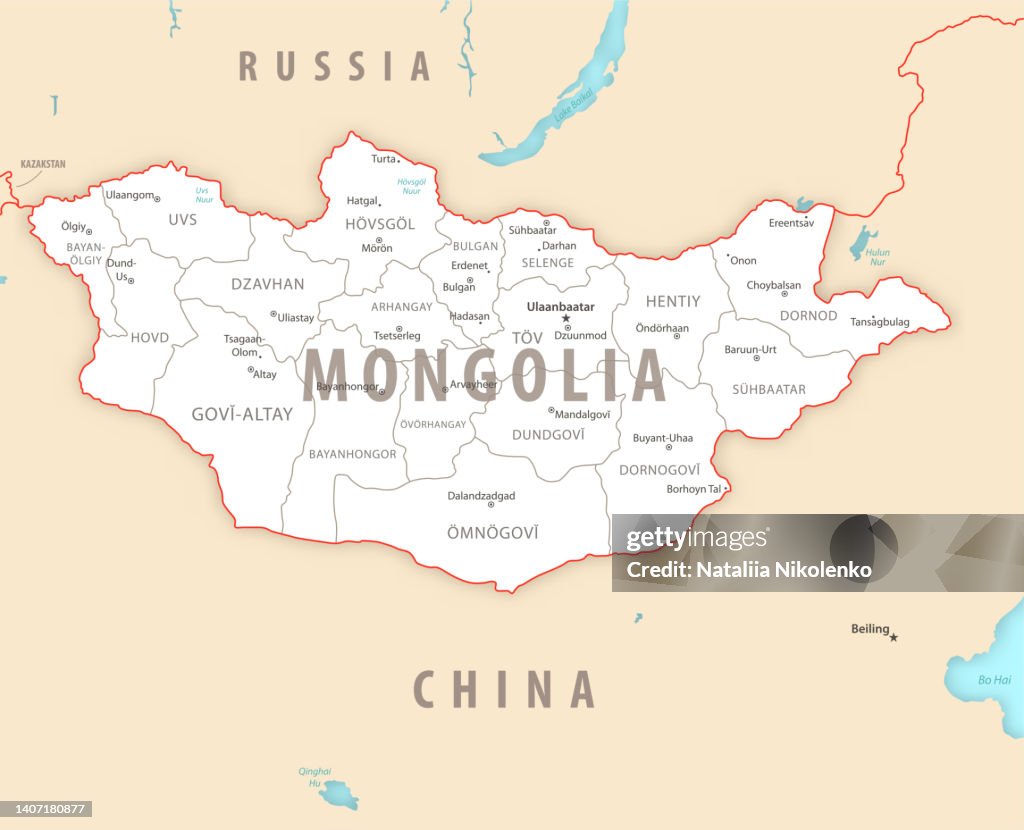 Monolid Rmap Mongolia Detailed Map With Regions And Cities Of The Country High-Res ...