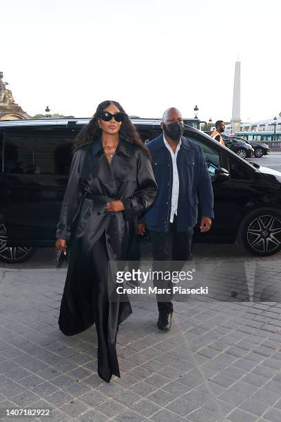 Naomi Campbell arrives at Hotel de la Marine on July 06, 2022 in Paris, France.