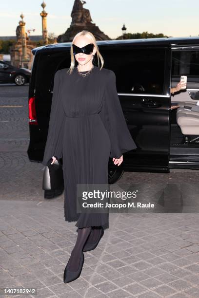Christine Quinn arrives at Hotel de la Marine on July 06, 2022 in Paris, France.