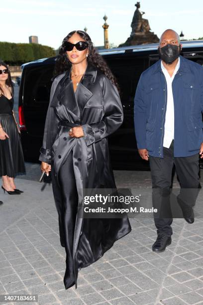 Naomi Campbell arrives at Hotel de la Marine on July 06, 2022 in Paris, France.