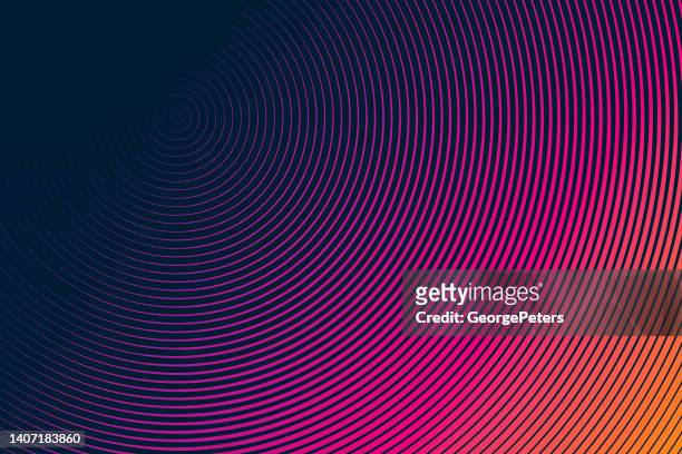 concentric circles abstract background - technology stock illustrations