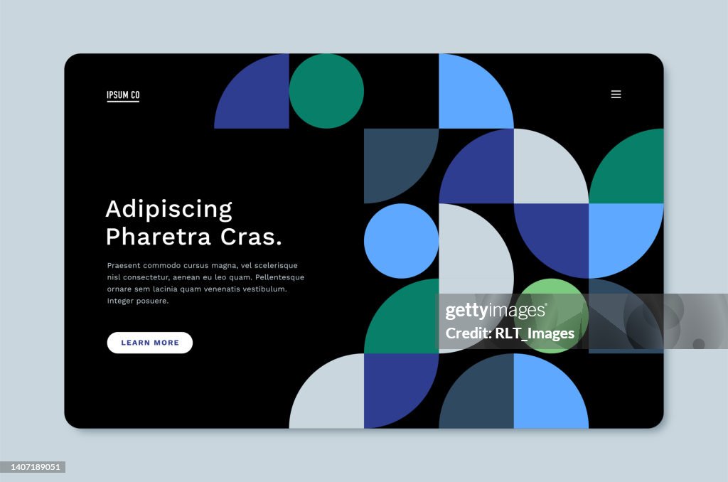 Design der Website-Landingpage-Vorlage — Clyde System, IpsumCo-Serie