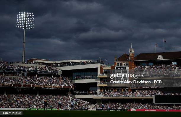 General view of play during the Vitality T20 Blast Quarter Final 1 match between Surrey and Yorkshire Vikings at The Kia Oval on July 06, 2022 in...