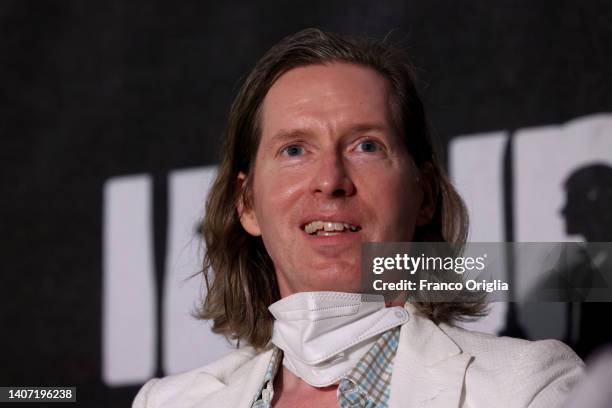 Director Wes Anderson meets the audience at 'Il Cinema in Piazza' in St. Cosimato Square on July 06, 2022 in Rome, Italy.