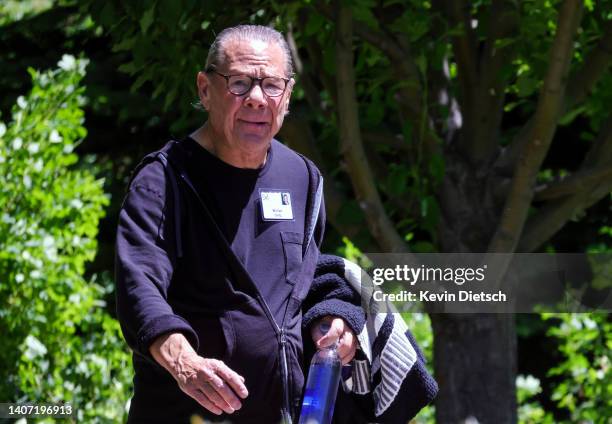 Michael Ovitz, American businessman, investor, and philanthropist, walks to lunch during the Allen & Company Sun Valley Conference on July 06, 2022...