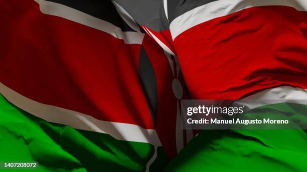 flag of kenya - kenya independence stock pictures, royalty-free photos & images