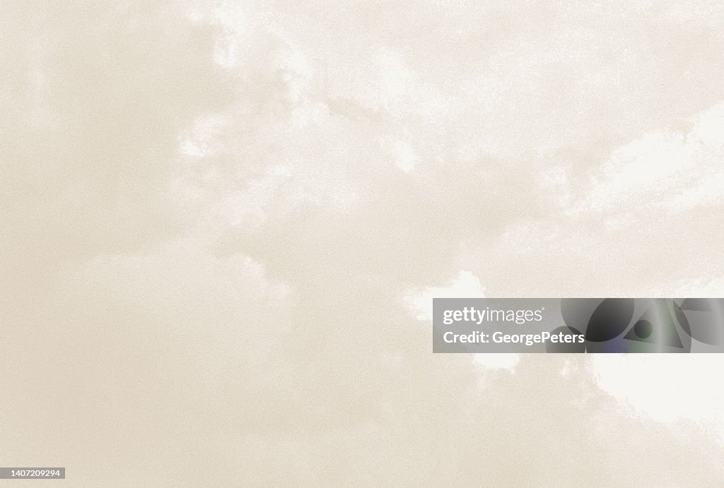 Stipple illustration of storm clouds