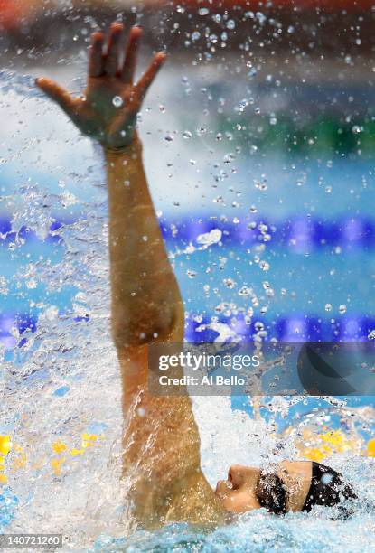 Georgia Davies of Swansea Performance Centre competes in the the Women’s 100m Backstroke Final during day three of the British Gas Swimming...