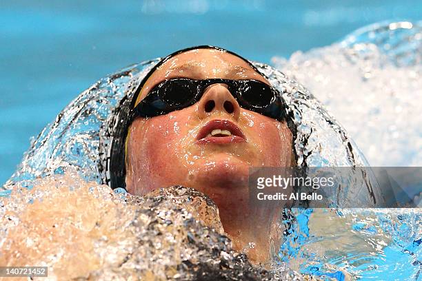 Hannah Miley of Garioch ASC competes in the Women’s 200m Individual Medley Semi Final 2 during day three of the British Gas Swimming Championships at...