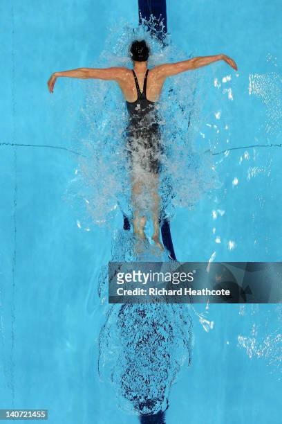 Hannah Miley of Garioch ASC competes in the Women’s 200m Individual Medley Semi Final 2 during day three of the British Gas Swimming Championships at...