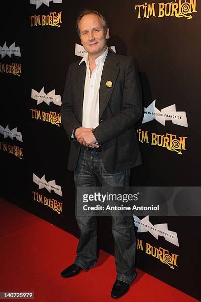 Hyppolite Girardot attends the 'Tim Burton - The Exhibition' launch cocktail at la cinematheque on March 5, 2012 in Paris, France.