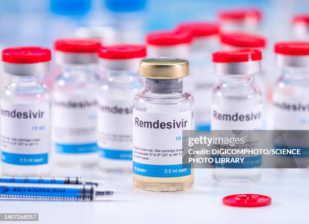 remdesivir covid-19 drug - medicamento antiviral imagens e fotografias de stock