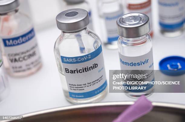 experimental covid-19 drugs, conceptual image - remdesivir stock pictures, royalty-free photos & images