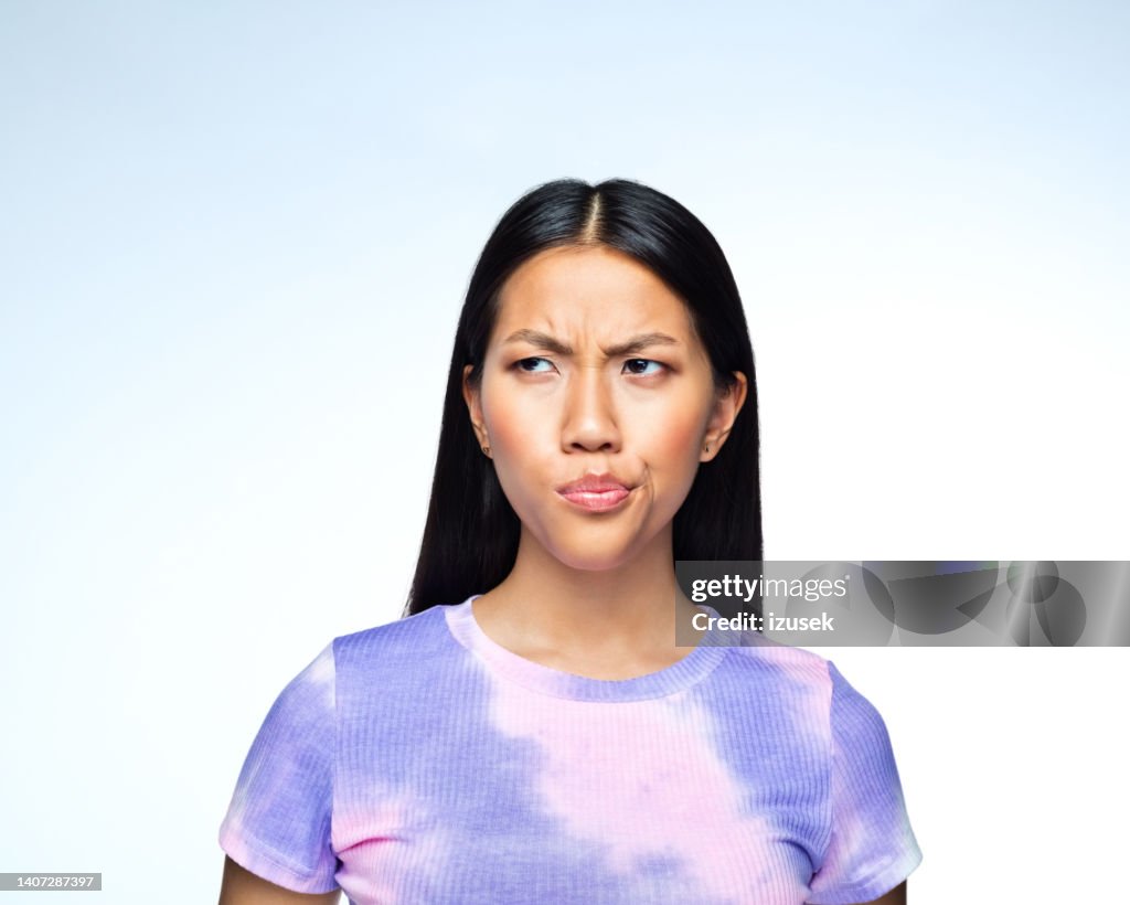 Confused young woman