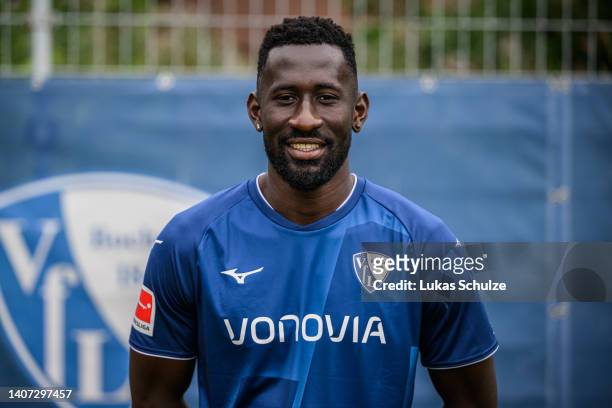 Silvere Ganvoula of VfL Bochum 1848 poses during the team presentation at training ground of Vonovia Ruhrstadion on July 07, 2022 in Bochum, Germany.