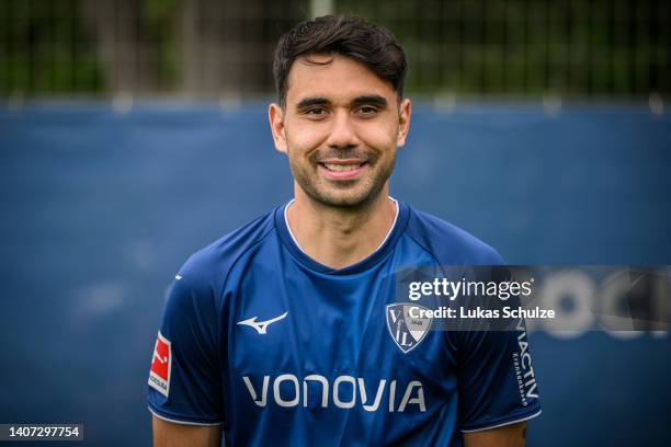 Gerrit Holtmann of VfL Bochum 1848 poses during the team presentation at training ground of Vonovia Ruhrstadion on July 07, 2022 in Bochum, Germany.