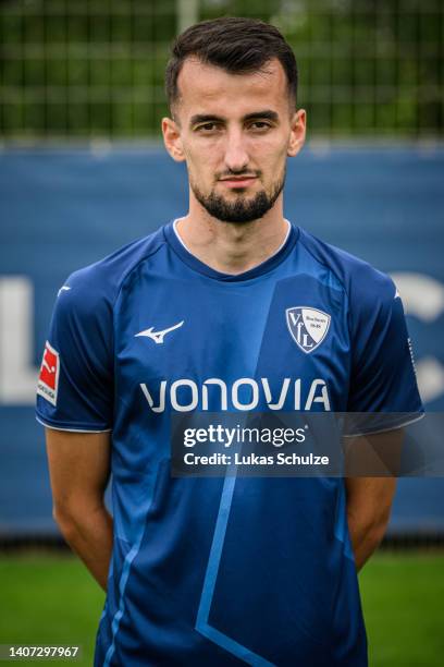 Erhan Masovic of VfL Bochum 1848 poses during the team presentation at training ground of Vonovia Ruhrstadion on July 07, 2022 in Bochum, Germany.