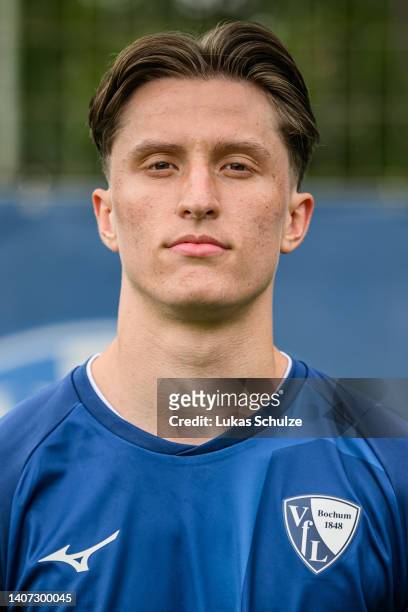 Tim Oermann of VfL Bochum 1848 poses during the team presentation at training ground of Vonovia Ruhrstadion on July 07, 2022 in Bochum, Germany.