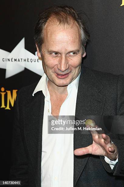 Hyppolite Girardot attends the Tim Burton Exhibition Launch at La Cinematheque on March 5, 2012 in Paris, France.