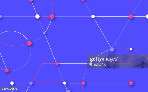 illustrazioni stock, clip art, cartoni animati e icone di tendenza di sfondo del modello di connessione moderno - collegare i puntini