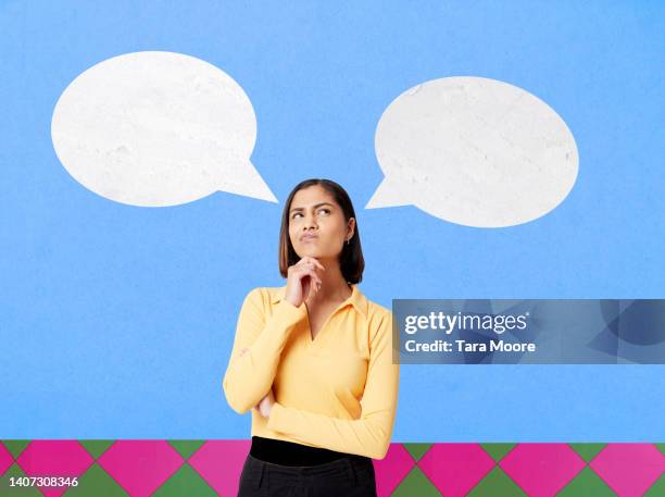 woman making a choice - certain stock pictures, royalty-free photos & images