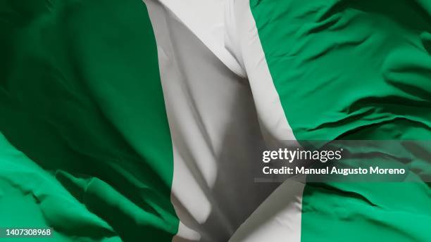 flag of nigeria - abuja stock-fotos und bilder