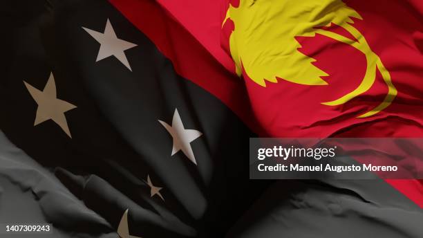 flag of papua new guinea - port moresby bildbanksfoton och bilder