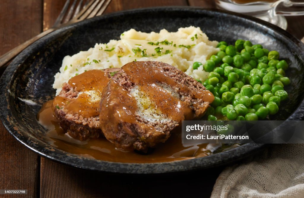 Hard Boiled Egg Stuffed Meatloaf