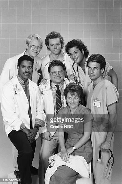 Season 4 -- Pictured: Ed Begley Jr. As Dr. Victor Ehrlich, David Morse as Dr. Jack 'Boomer' Morrison, Howie Mandel as Dr. Wayne Fiscus, Mark Harmon...