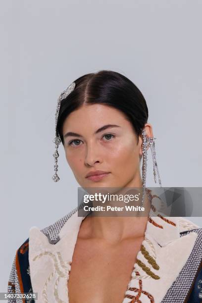 Grace Elizabeth walks the runway during the Fendi Couture Haute Couture Fall Winter 2022 2023 show as part of Paris Fashion Week on July 07, 2022 in...