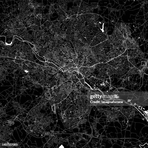leeds, uk vector map - yorkshire map stock illustrations