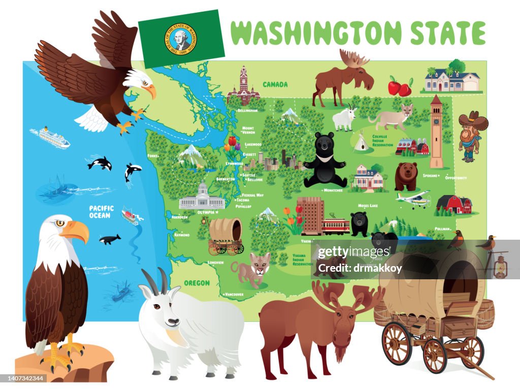 Washington State Reisekarte