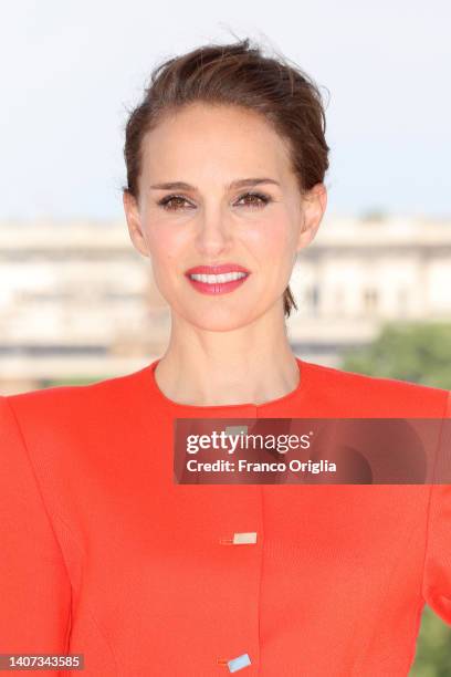 Natalie Portman attends the "Thor: Love and Thunder" photocall at Villa Agrippina Gran Meliá Hotel on July 07, 2022 in Rome, Italy.