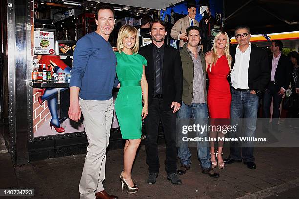 Cast members attend the "American Pie: Reunion" photo call on March 6, 2012 in Sydney, Australia.
