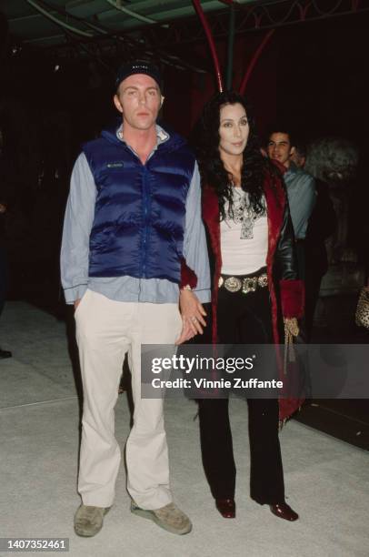 Cher and son Elijah Blue attend the premiere of "Blow" at Mann's Chinese Theatre in Westwood, California, United States, 29th March 2001.