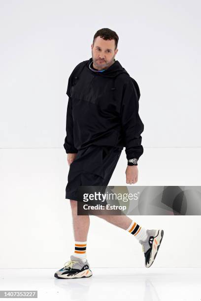 Fashion designer Kim Jones walks the runway during the Fendi Couture Haute Couture Fall Winter 2022 2023 show as part of Paris Fashion Week on July...