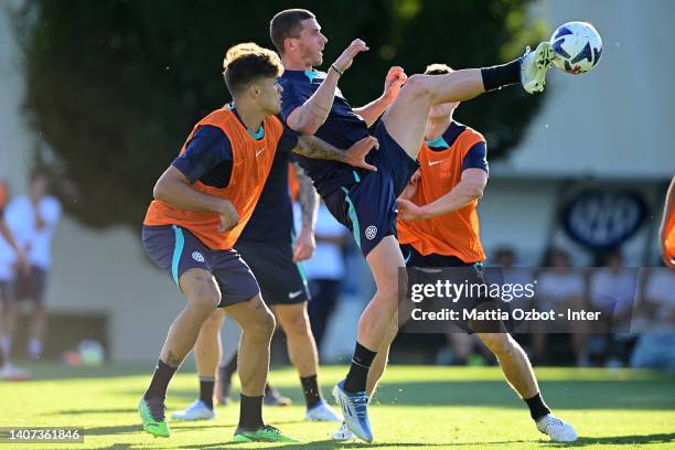 Robin Gosens of FC Internazionale in action during the FC Internazionale training session at the club's training ground Suning Training Center at...