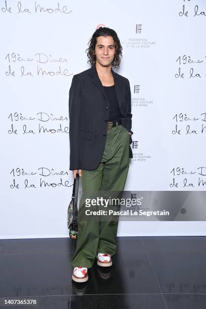 Sulivan Gwed attends the "Diner De La Mode" to benefit Sidaction at Pavillon Cambon Capucines on July 07, 2022 in Paris, France.