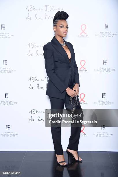 Didi Stone attends the "Diner De La Mode" to benefit Sidaction at Pavillon Cambon Capucines on July 07, 2022 in Paris, France.