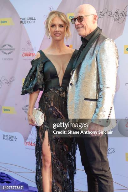 Modesta Vzesniauskaite and John Caudwell attend the Caudwell Children Butterfly Ball 2022 at The Londoner Hotel on July 07, 2022 in London, England.