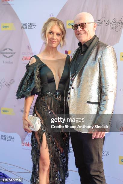 Modesta Vzesniauskaite and John Caudwell attend the Caudwell Children Butterfly Ball 2022 at The Londoner Hotel on July 07, 2022 in London, England.