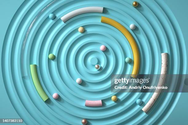 abstract circular data - visualisering och 3d och uppkoppling bildbanksfoton och bilder