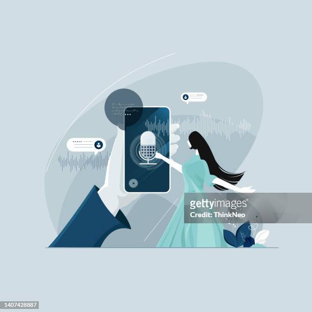 voice search concept - voice search stock illustrations