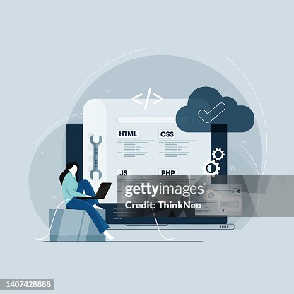 Web Development and Website programming coding vector concept Web Development and Website programming coding vector concept